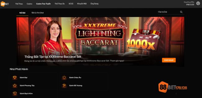 Các sảnh cá cược hấp dẫn tại casino online 18Bet 