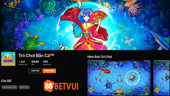 Nhấp chọn trò chơi bắn cá